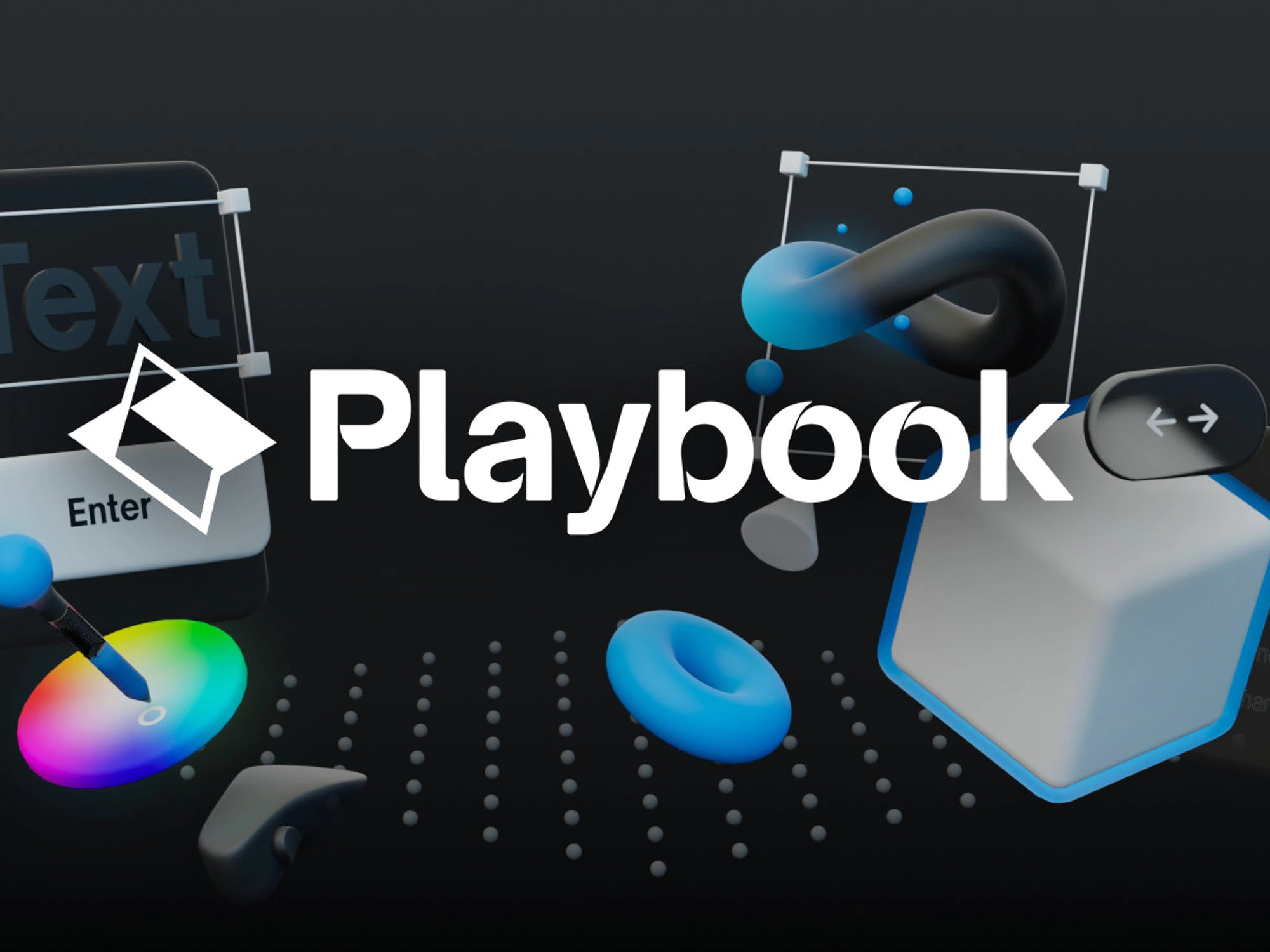 Playbook logo on VR backdrop
